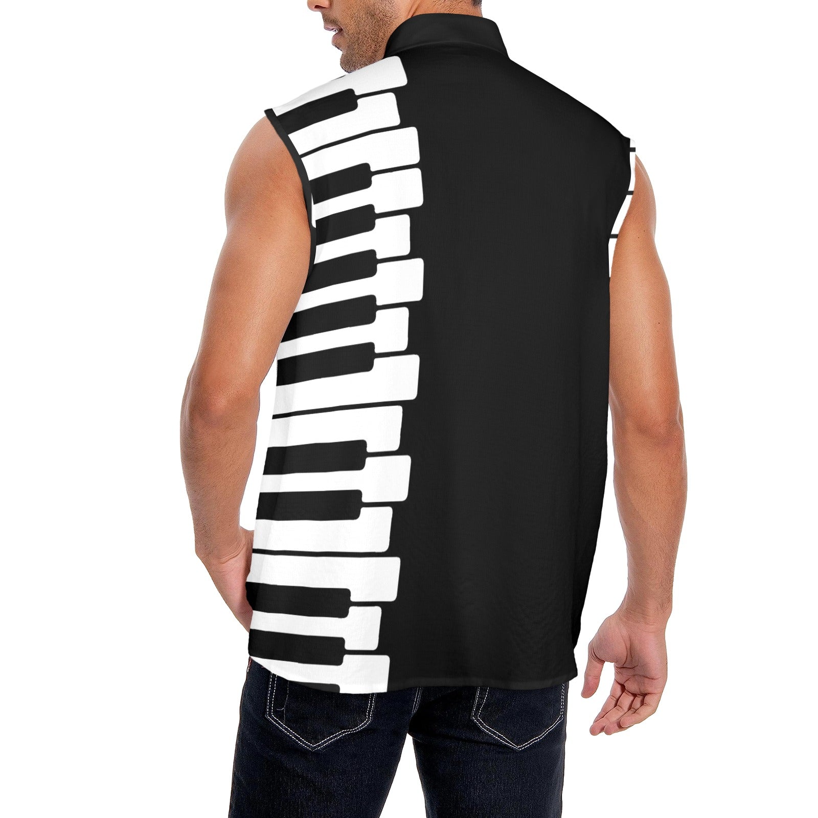 Piano Keys Men's Sleeveless Shirt