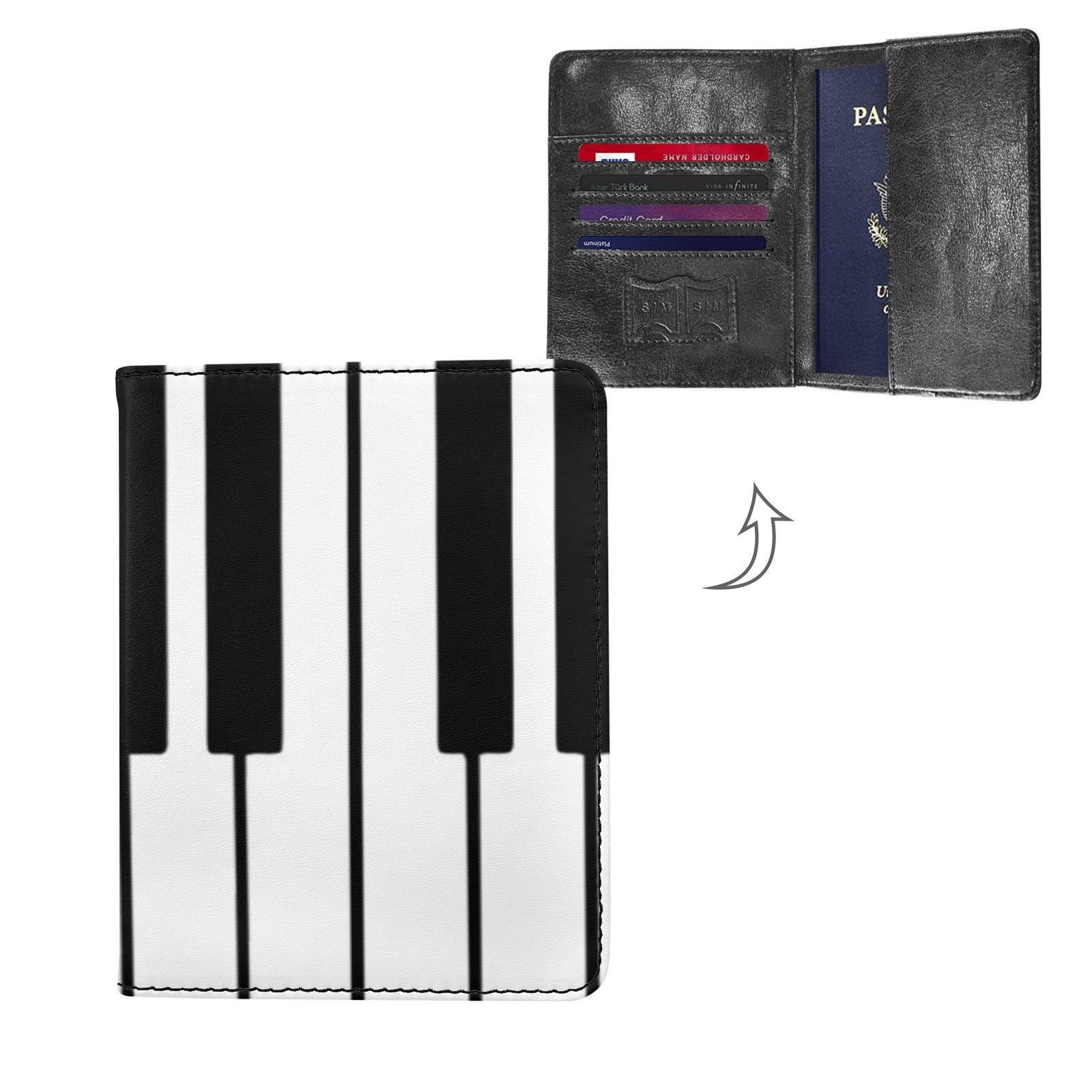 Piano Keys Passport Holder