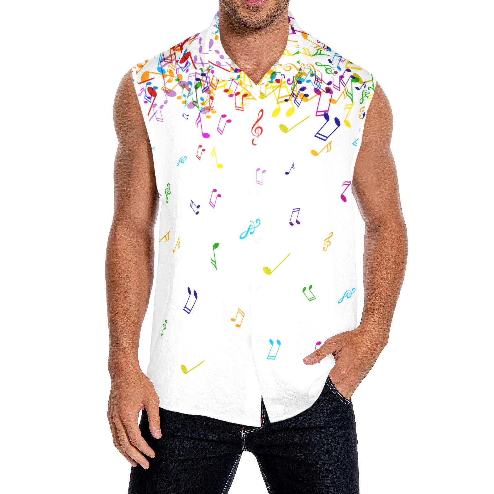 Music Rain Men's Sleeveless Shirt