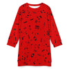 Red & Black Music Sweater Dress