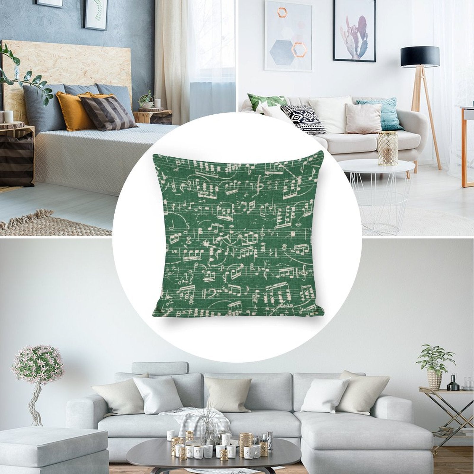 Music Linen Pillowcase (Set of 4)