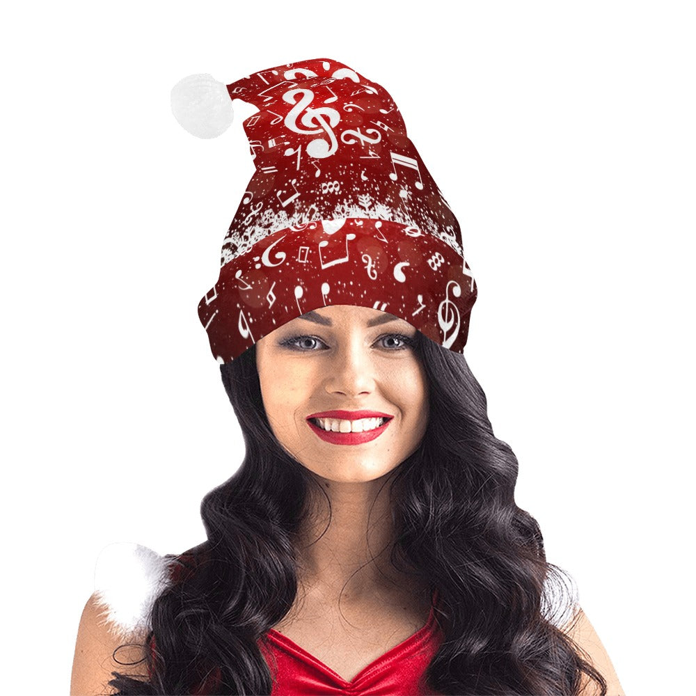 Red Music Note Christmas Santa Hat