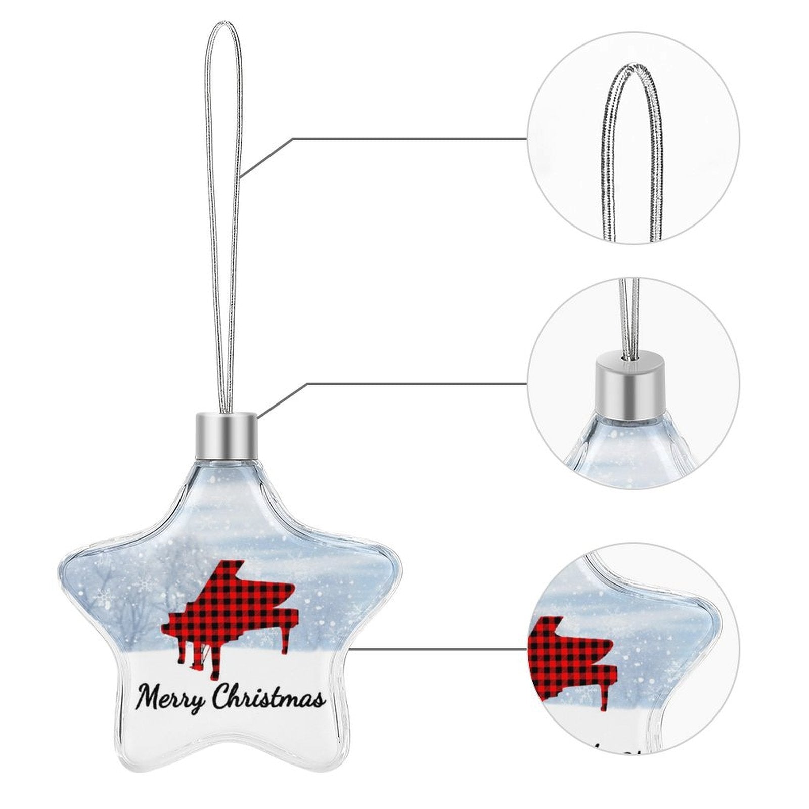 Grand Piano Christmas Hanging Star