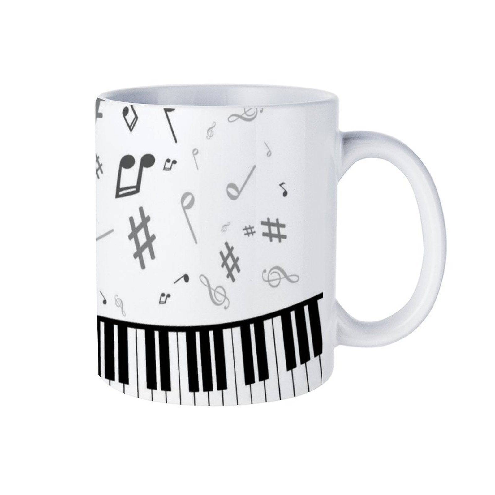 Music & Piano Keys White Mug