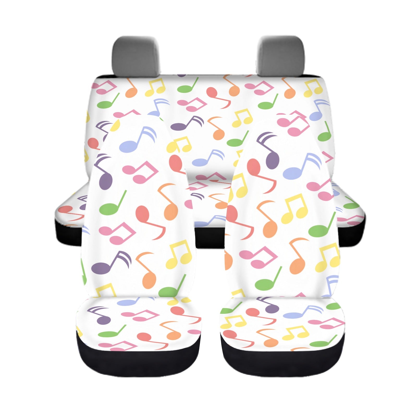 Colorful Music Pattern Car Seat Cover (Full Set)