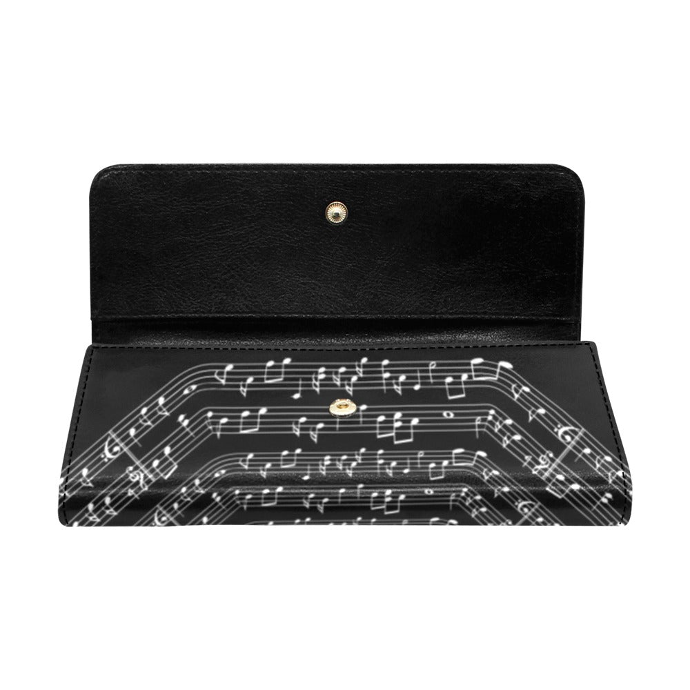 Music Circles Women's Trifold Wallet