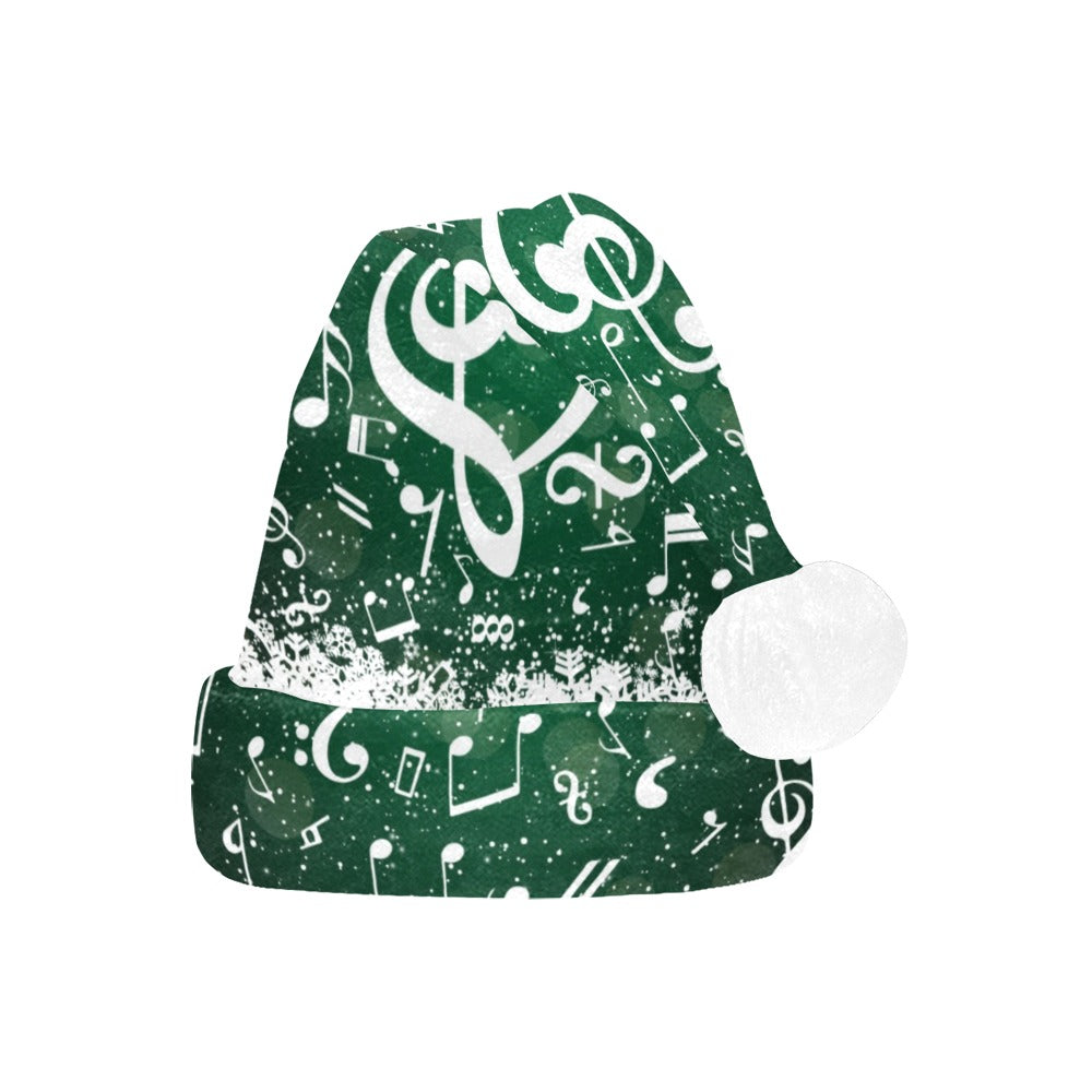 Green Music Note Christmas Santa Hat