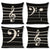 Giant Music Symbol Linen Pillowcase (Set of 4)