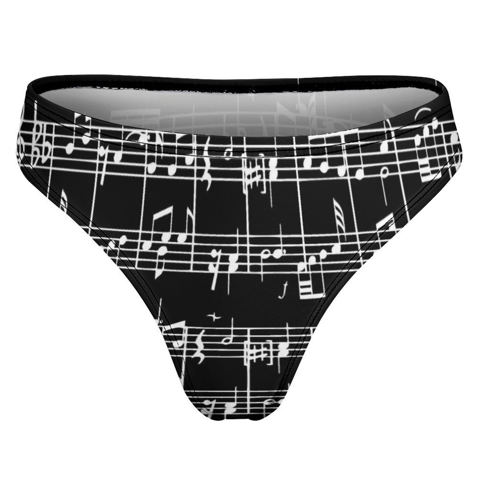 Music Scores Black Women's Cotton Underwear