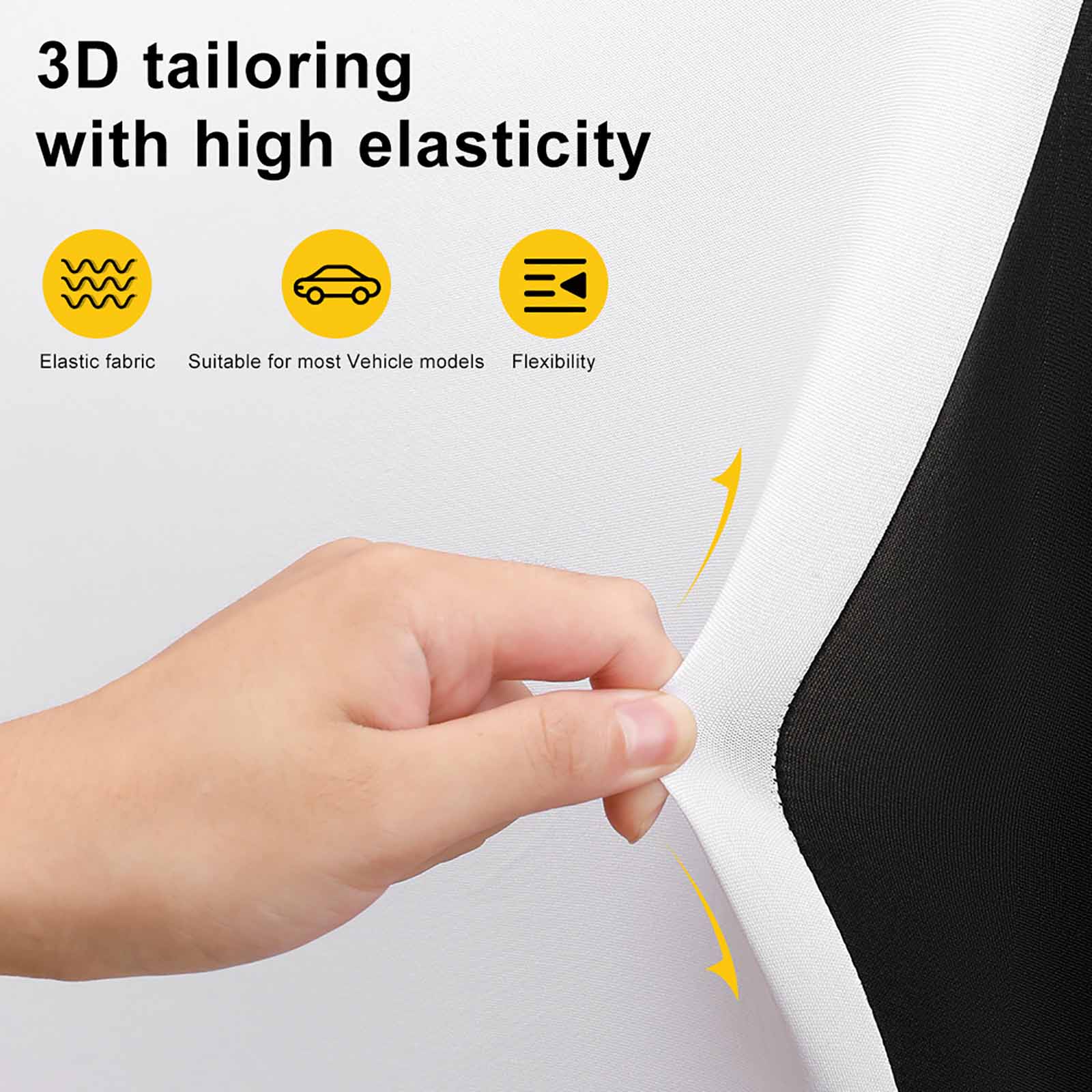 Music Scores White Car Rear Seat Cover