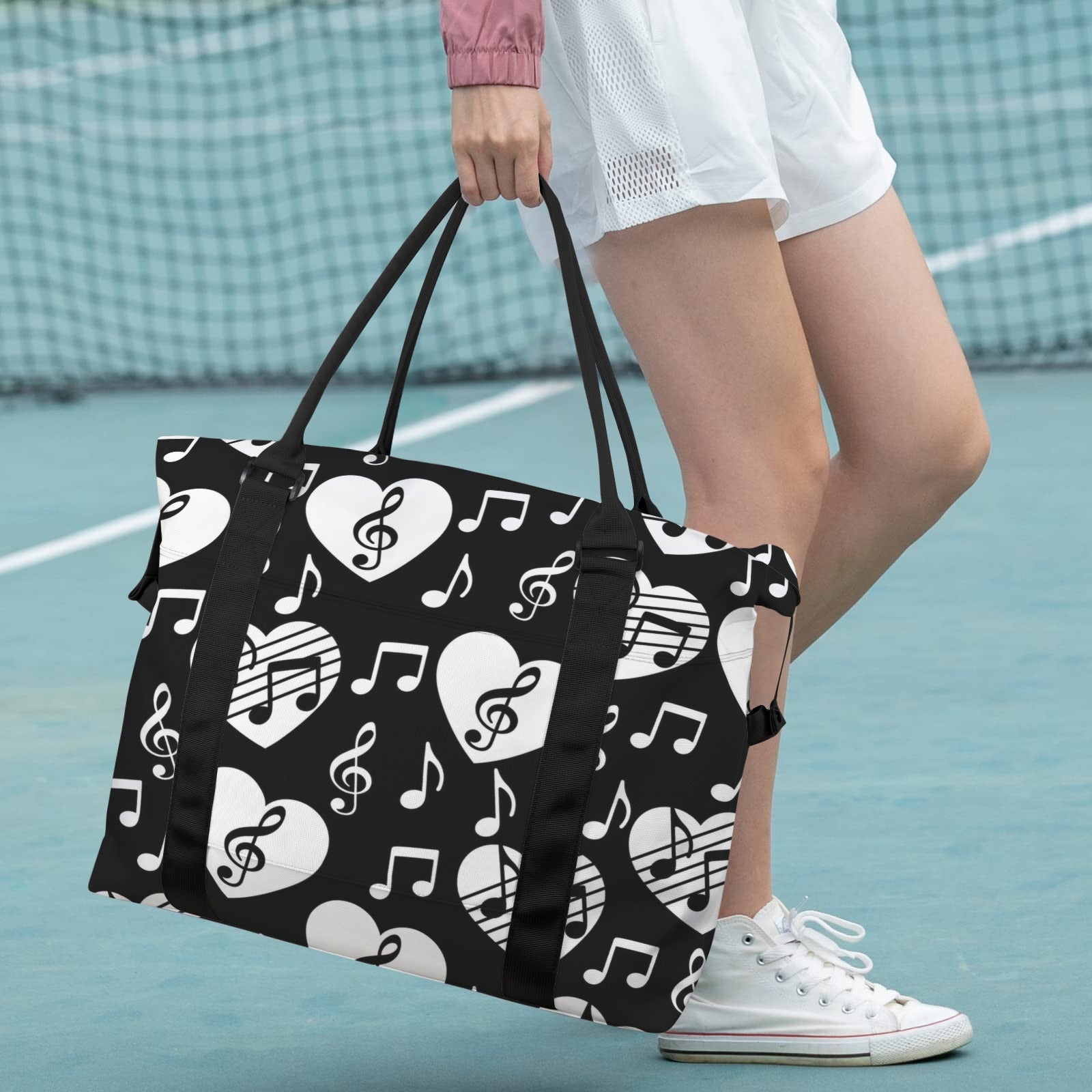 Music Heart Large Travel Bag