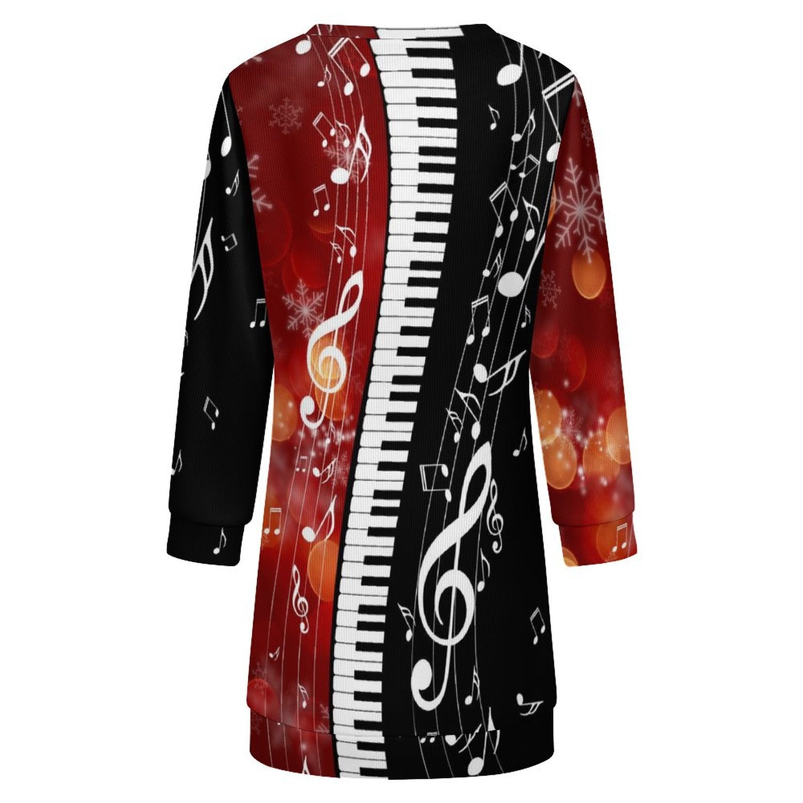 Red & Black Christmas Sweater Dress - Artistic Pod Red & Black Christmas Sweater Dress - Artistic Pod