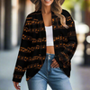 Music Pattern Women's Drop Shoulder Cardigan