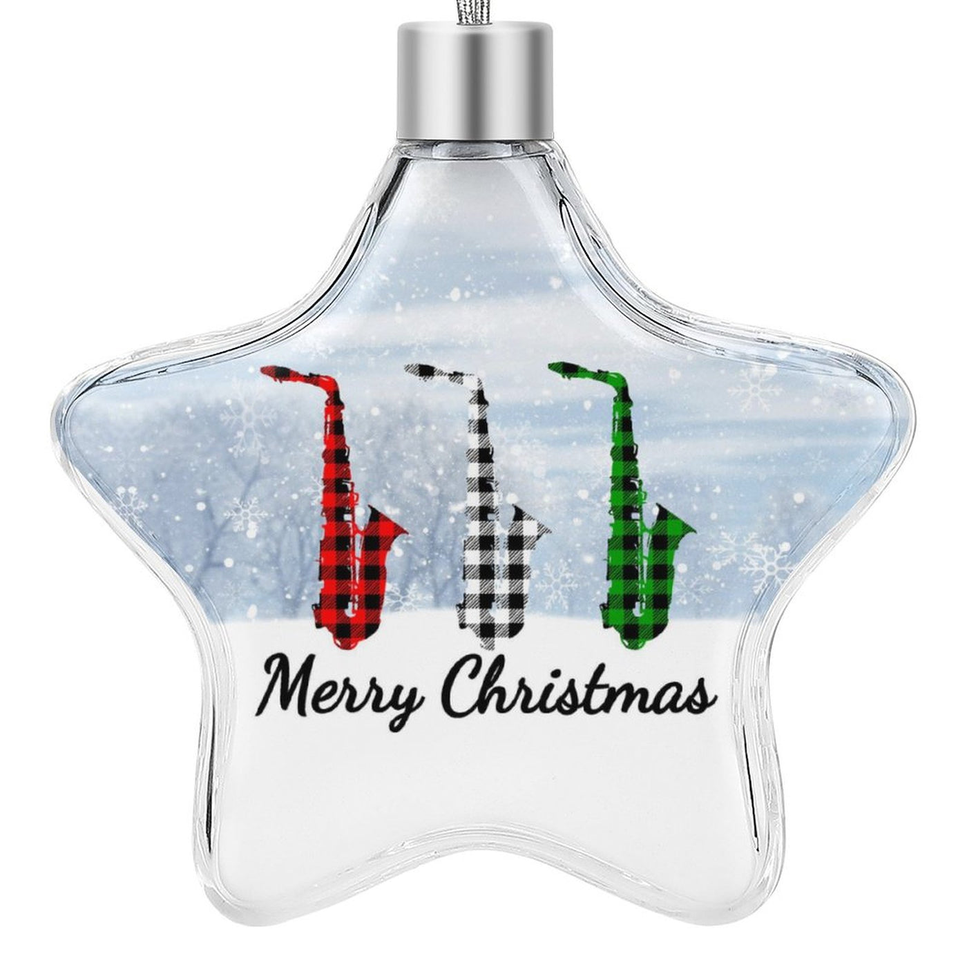 Saxophone Christmas Hanging Star