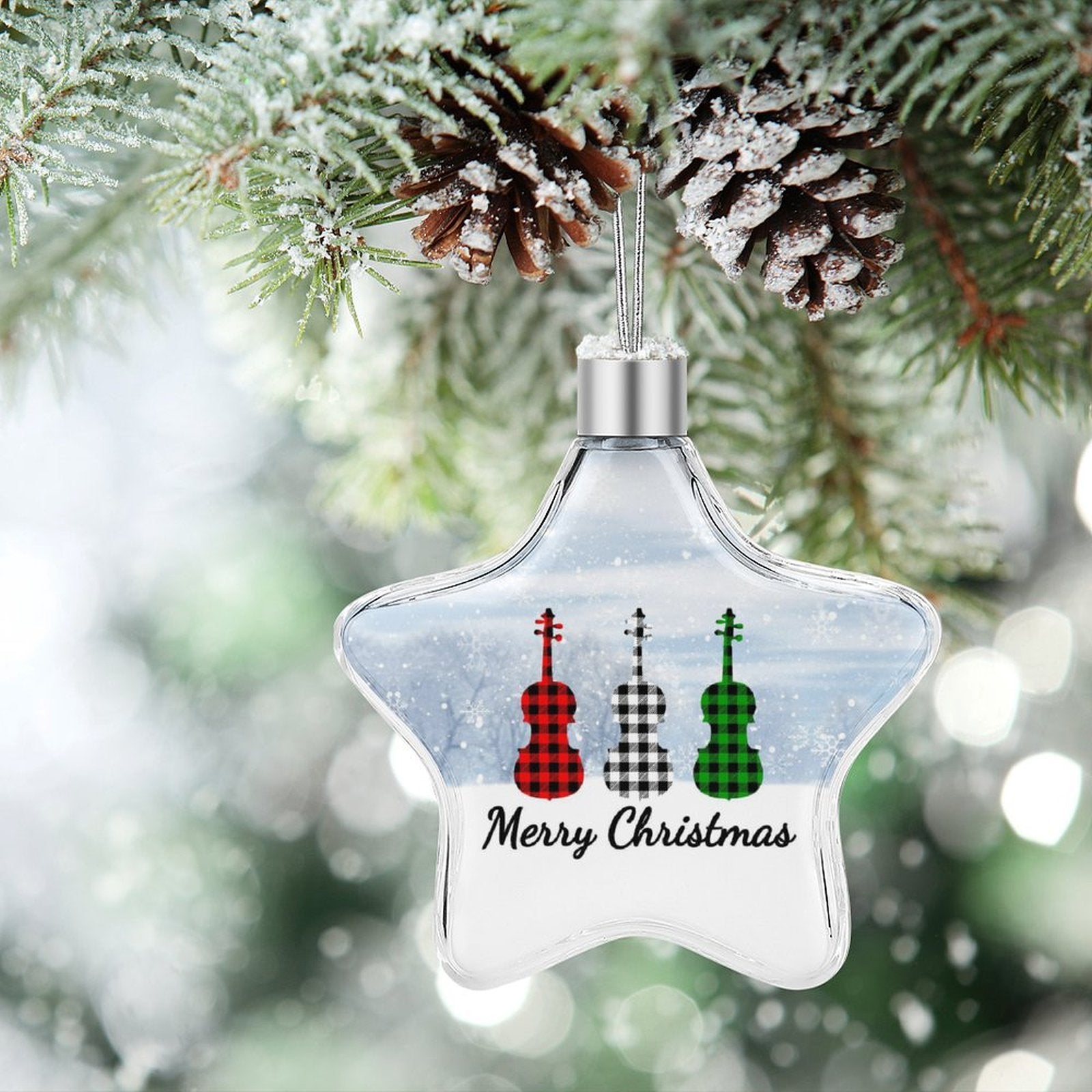 Violin Christmas Hanging Star