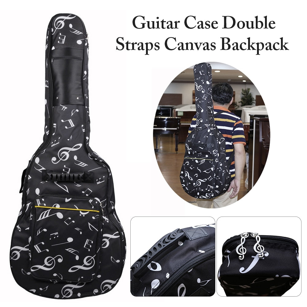 Music Notes Print Guitar Bag