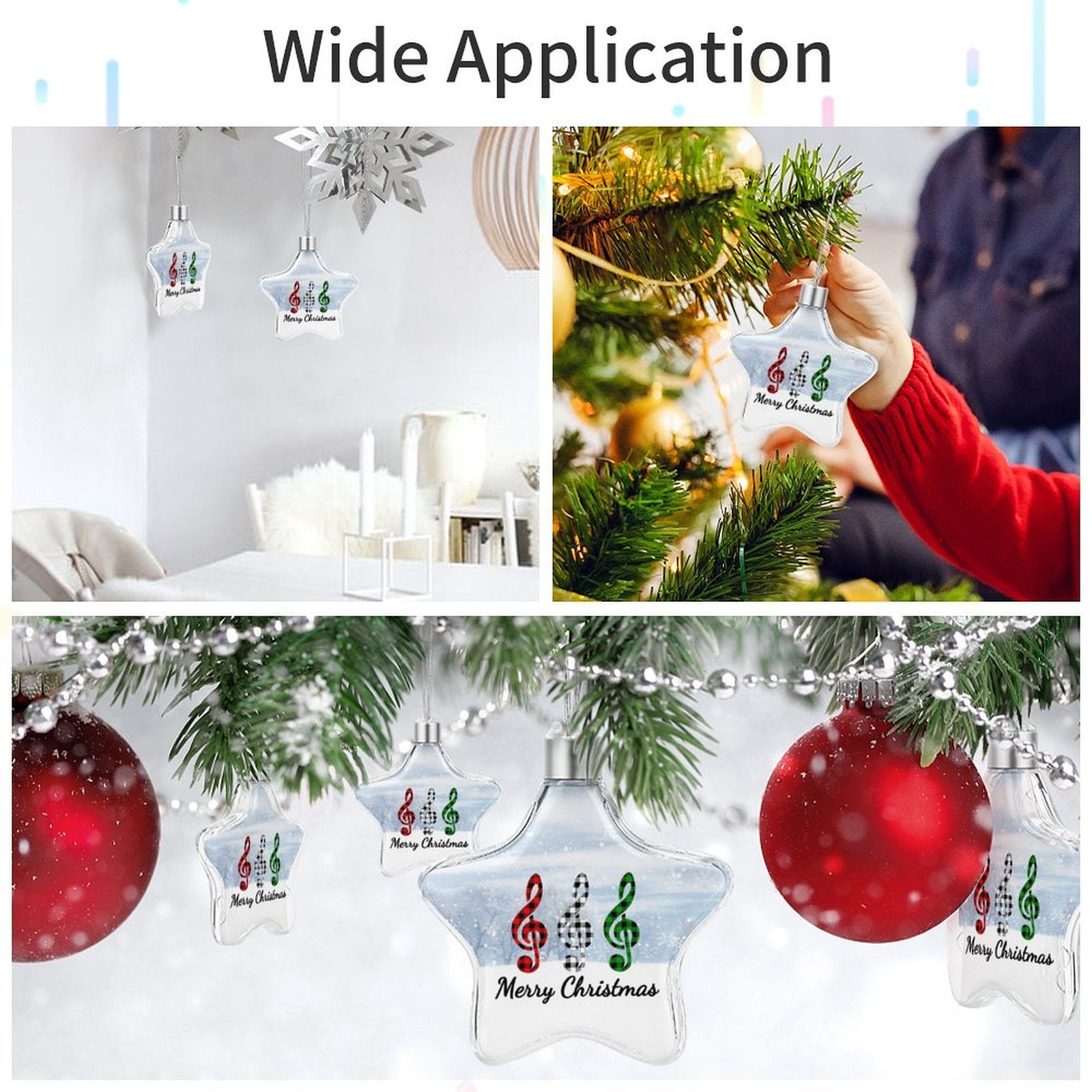 Treble Clef Christmas Hanging Star