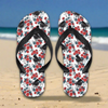 Floral Grand Piano Flip Flops (Unisex)