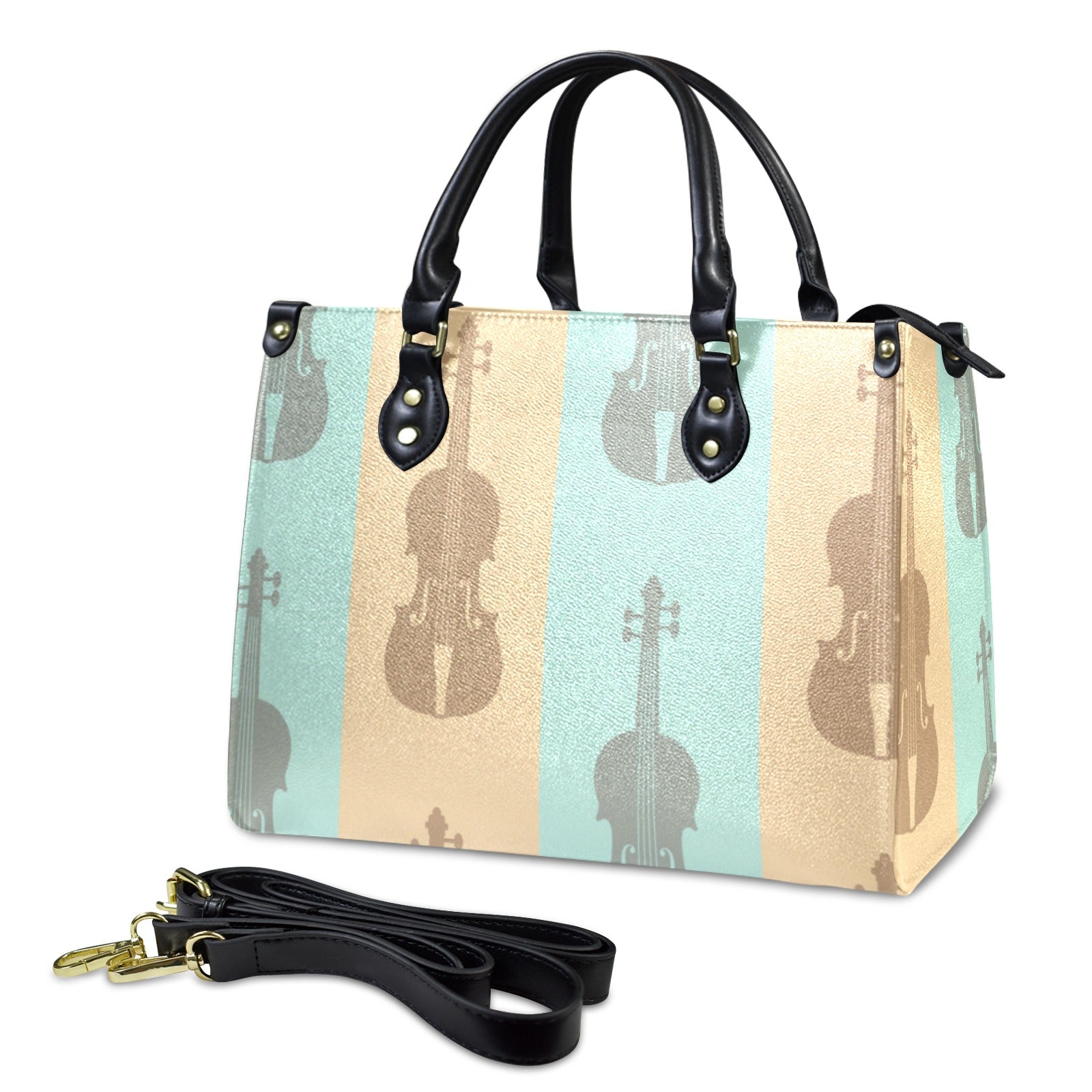 Elegant Violin Pattern Women's Handbag