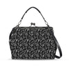 Classic Music Notes Kisslock Two-Way Handbag