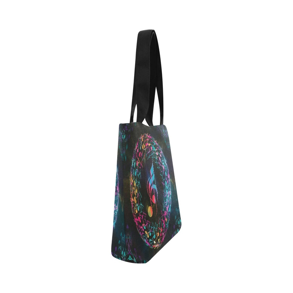 Music Circle Canvas Tote Bag