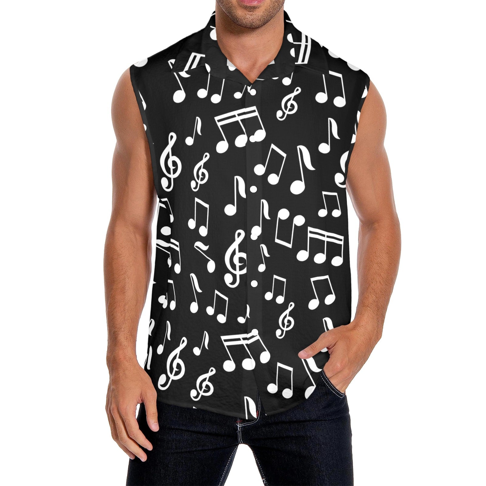 Music Dark Men's Sleeveless Shirt