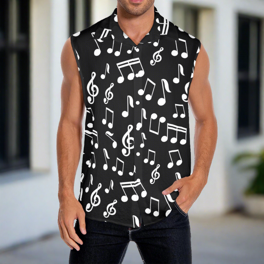 Music Dark Men's Sleeveless Shirt