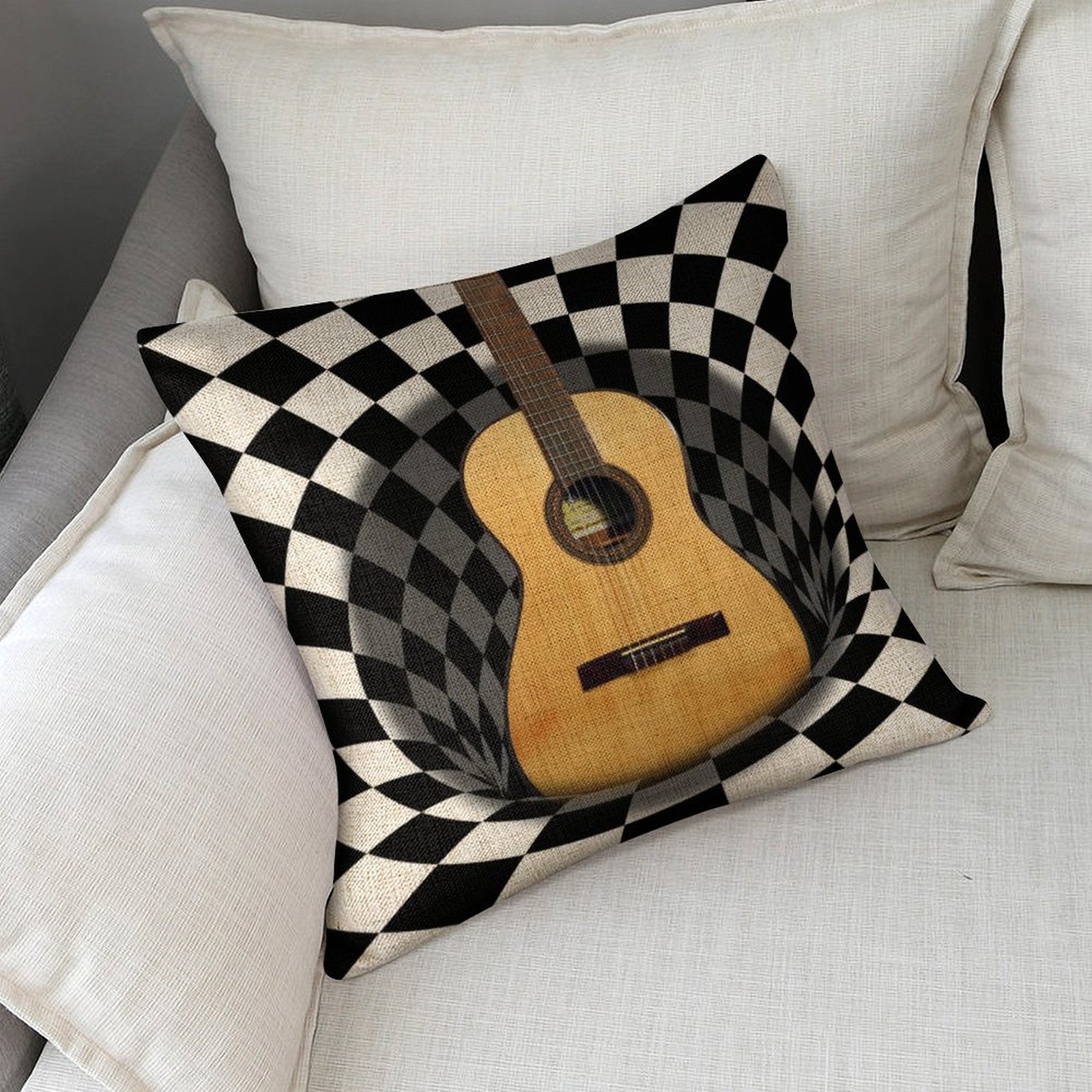 Music Instruments Linen Pillowcase (Set of 4)