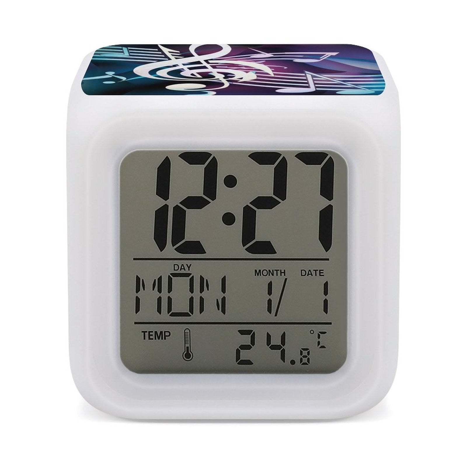 Music Treble Clef Color Changing Alarm Clock