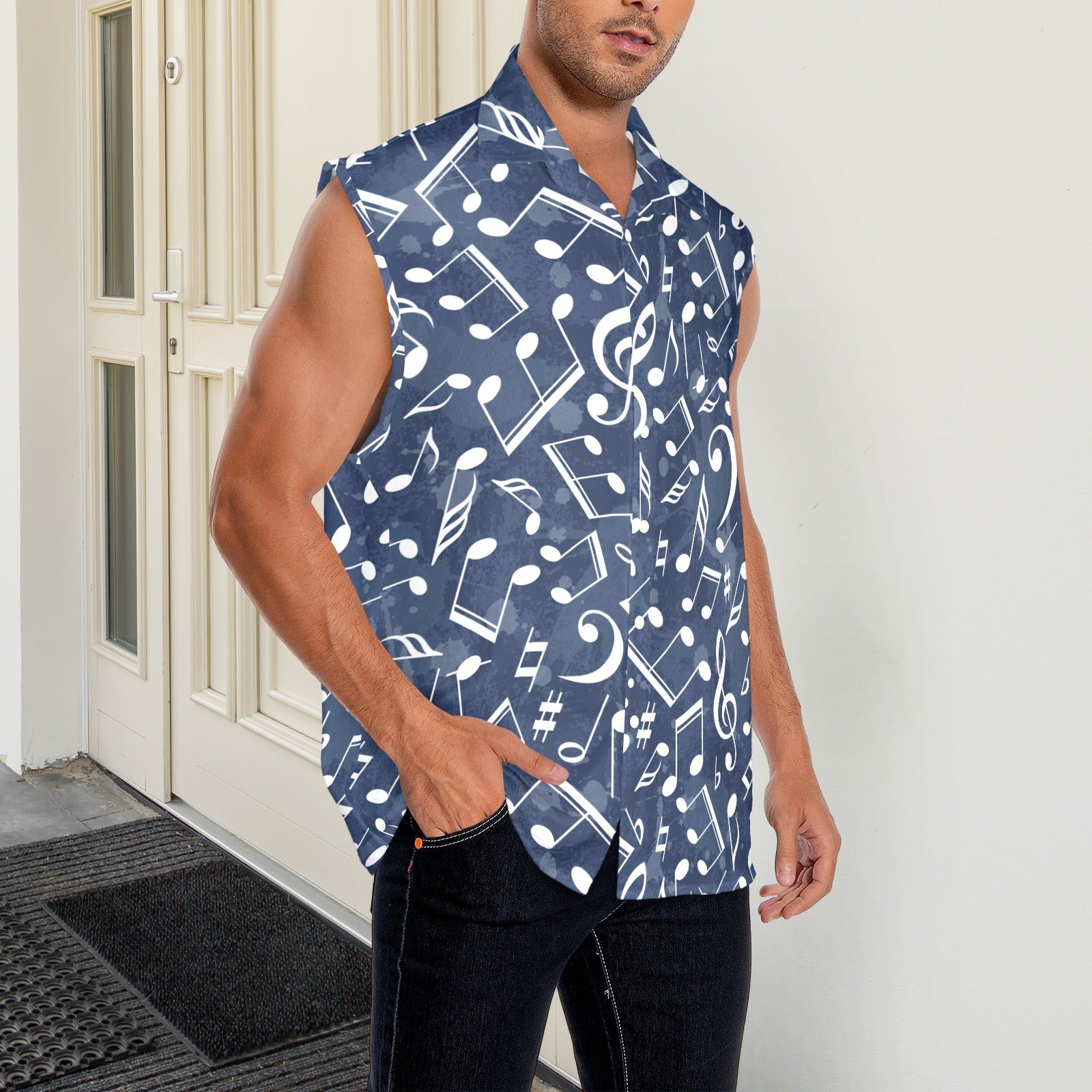 Ocean Blue Music Men's Sleeveless Shirt