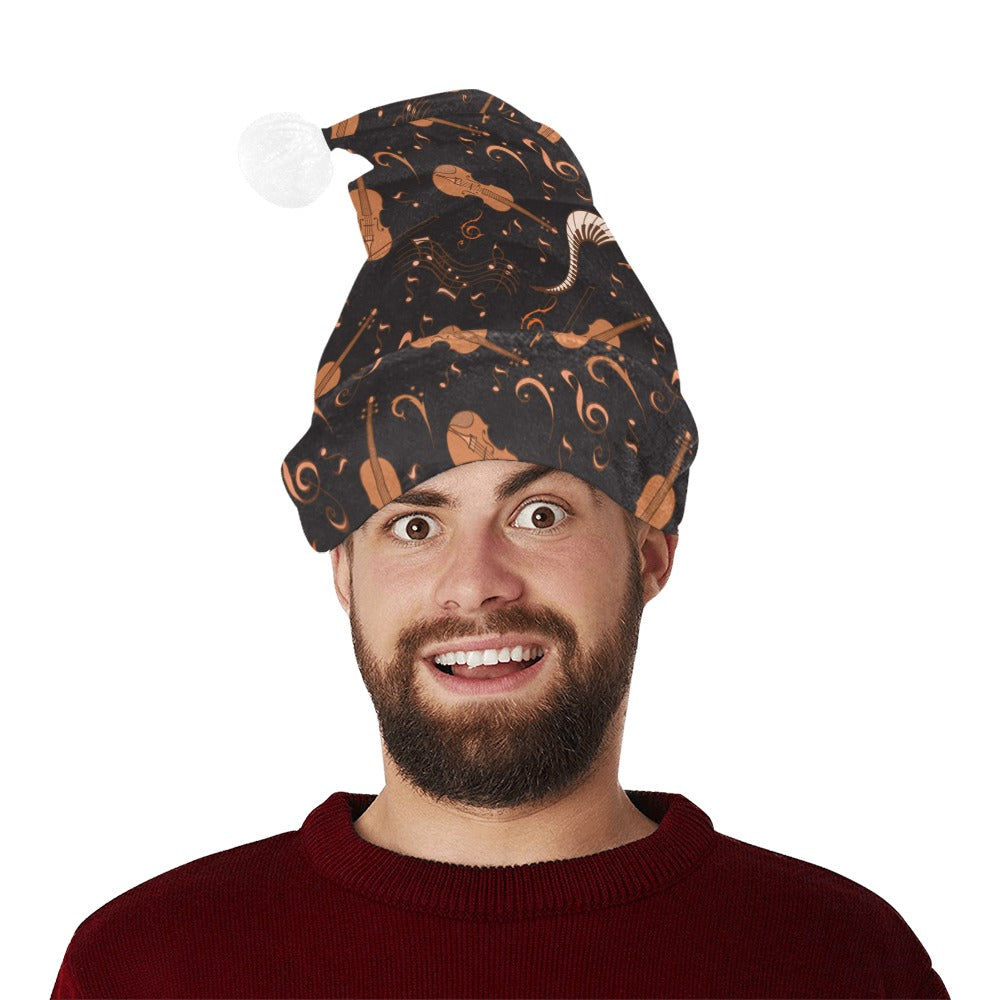 Violin Christmas Santa Hat