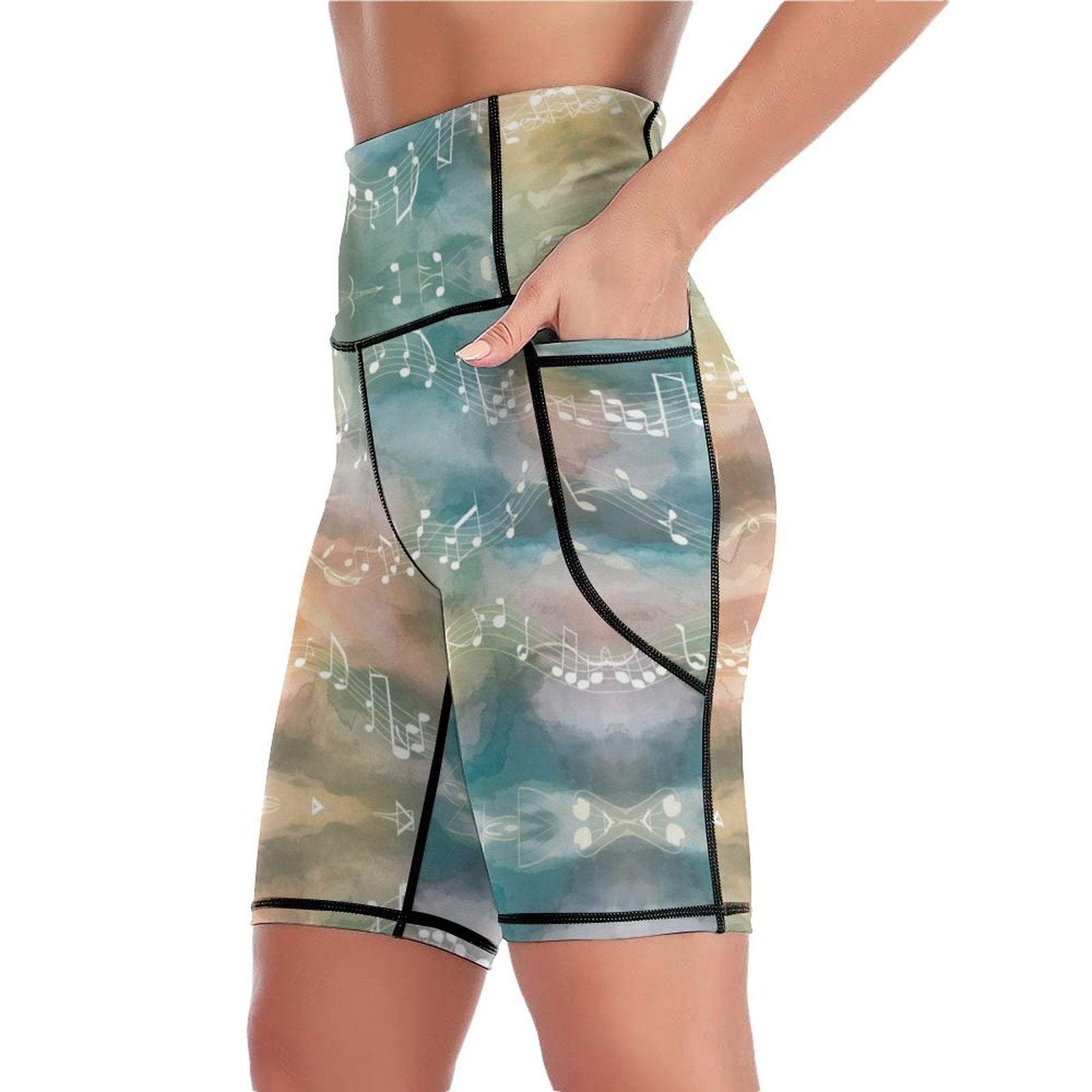 Dreamy Music Pocket Yoga Shorts