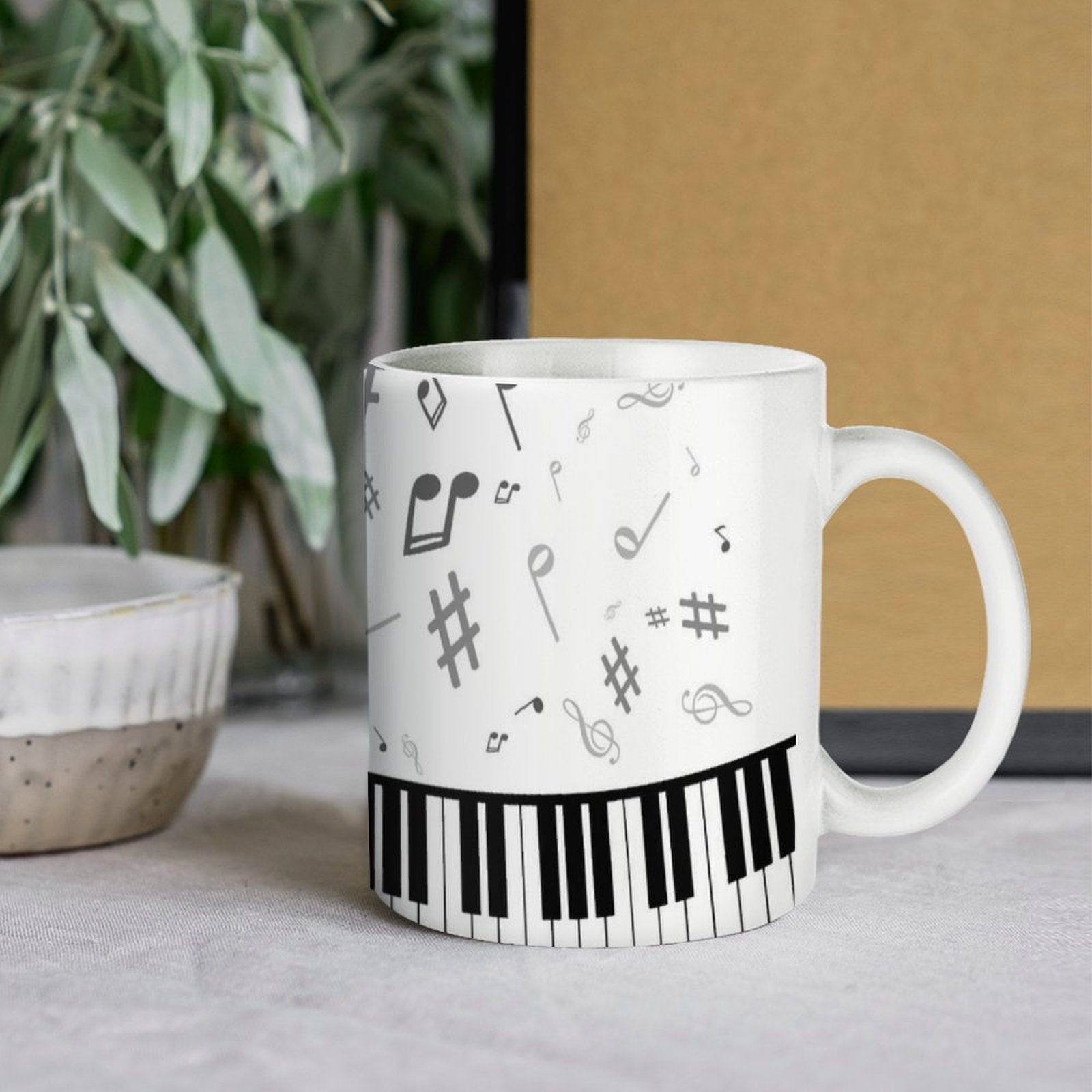 Music & Piano Keys White Mug