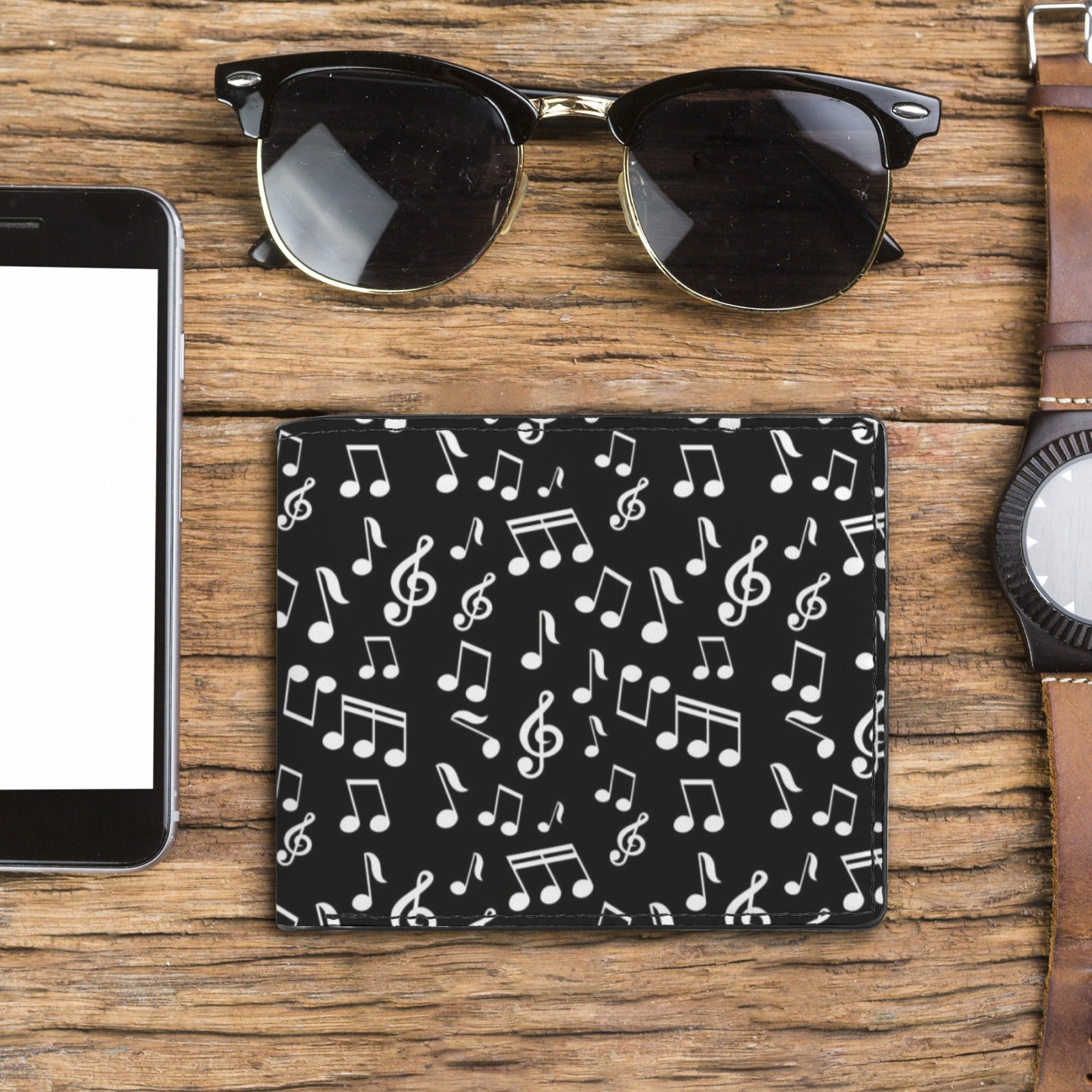 Classical Music Men's Bifold Wallet (Photo Slot)