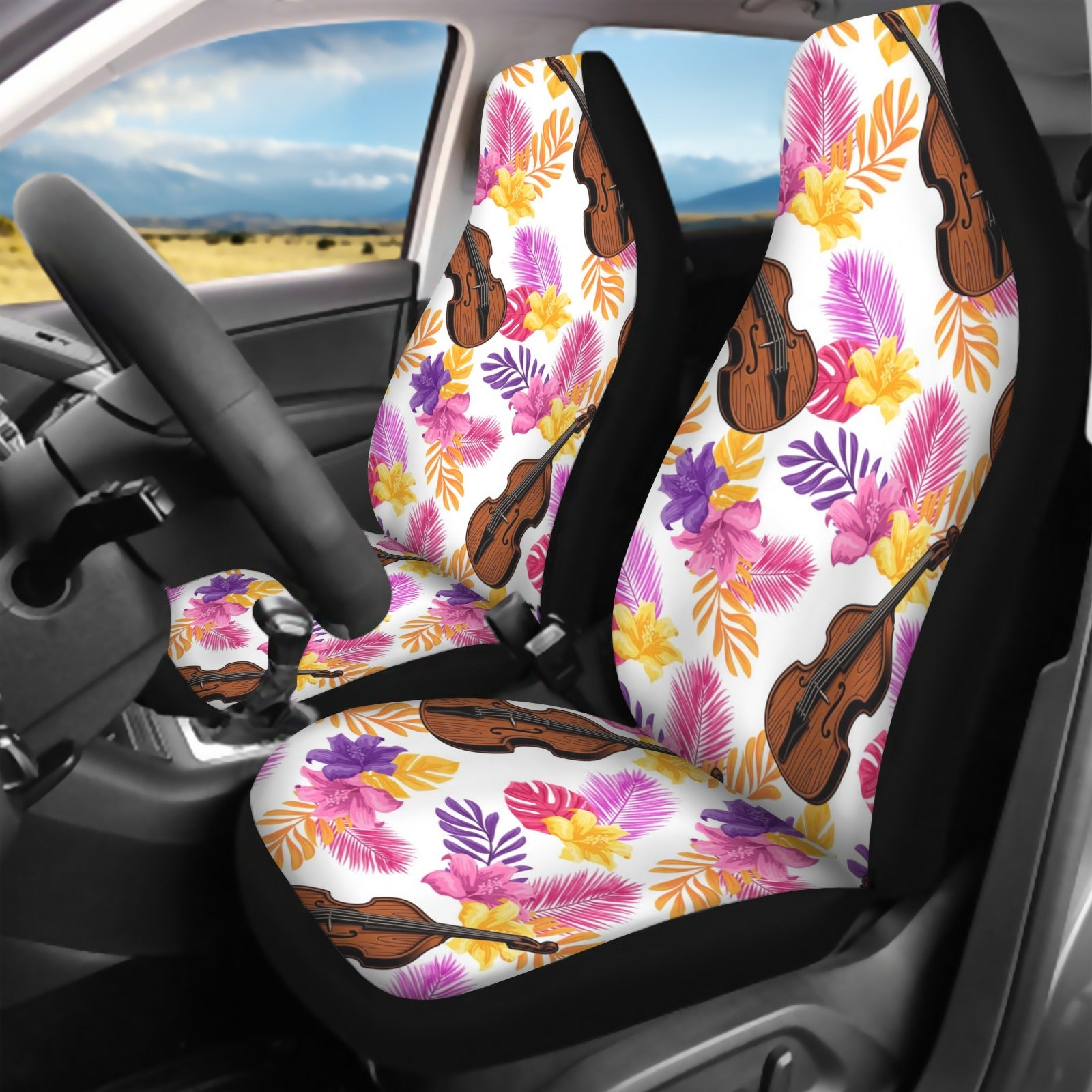 Double Bass Pattern Car Seat Cover (Full Set)