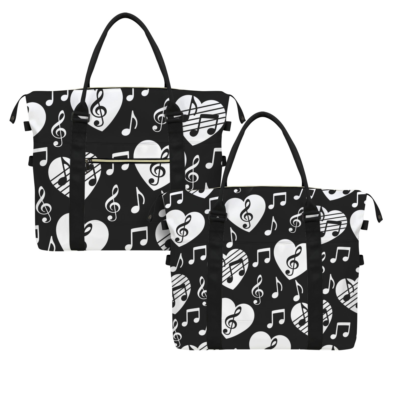 Music Heart Large Travel Bag