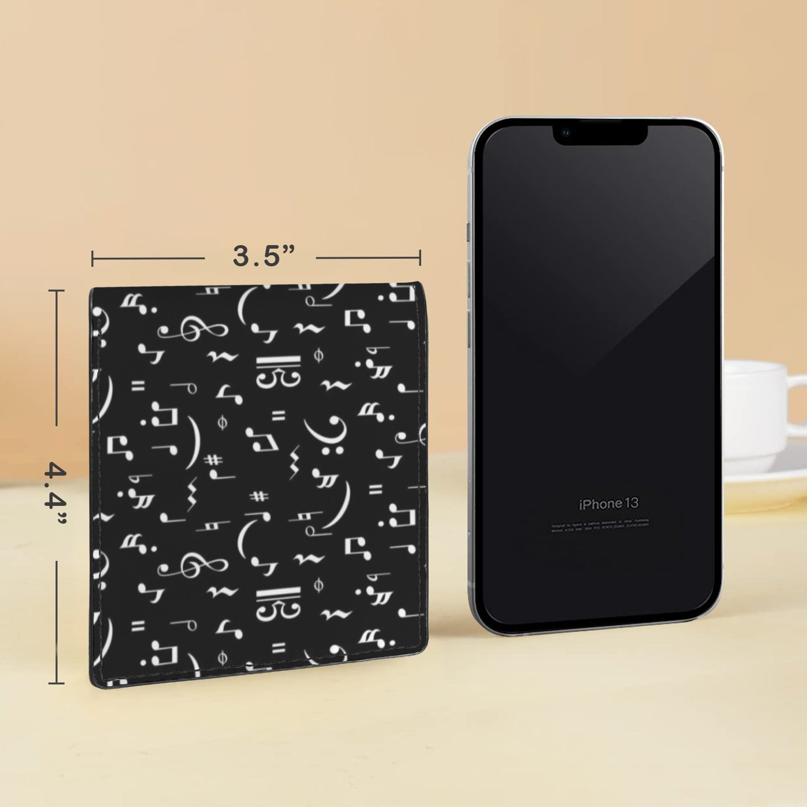 Music Dark Men's Bifold Wallet