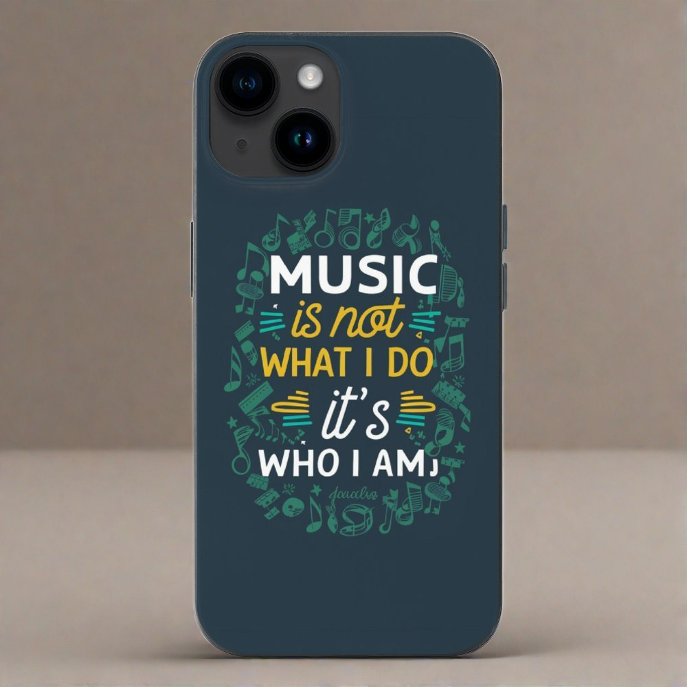 Music Quote Green iPhone Phone Case