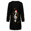 Santa Hat Music Sweater Dress