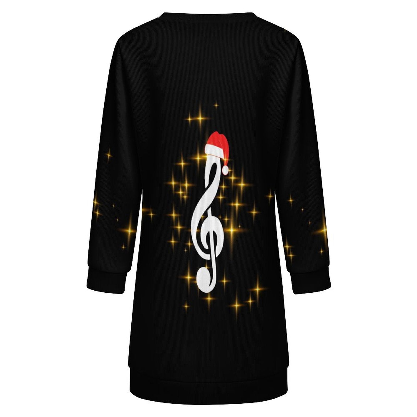 Santa Hat Music Sweater Dress
