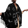 Music Dark Tassel Scarf