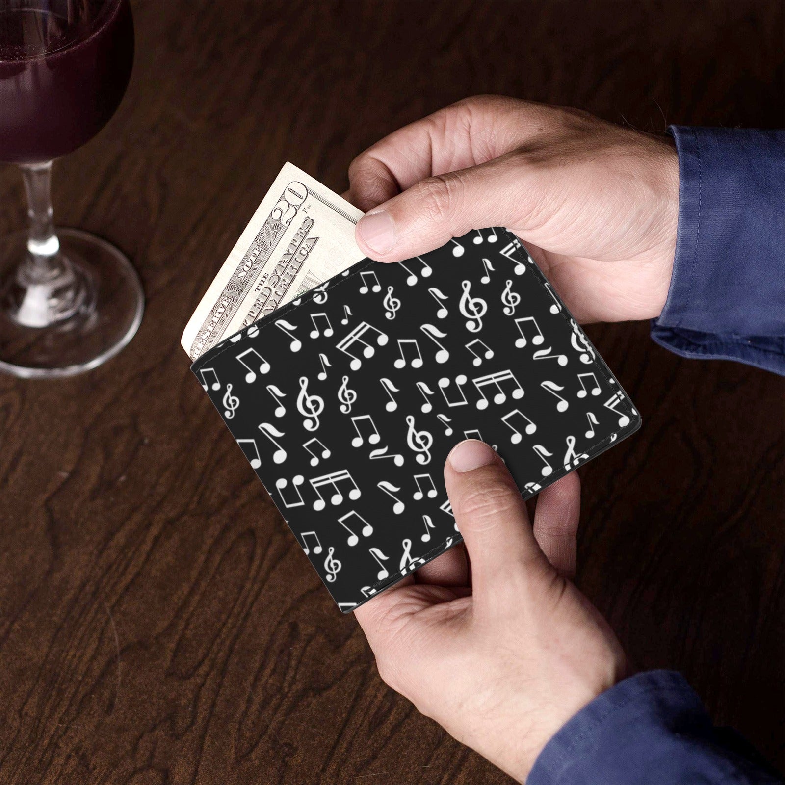 Classical Music Men's Bifold Wallet (Photo Slot)