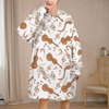 Violin Pattern Women's Blanket Hoodie