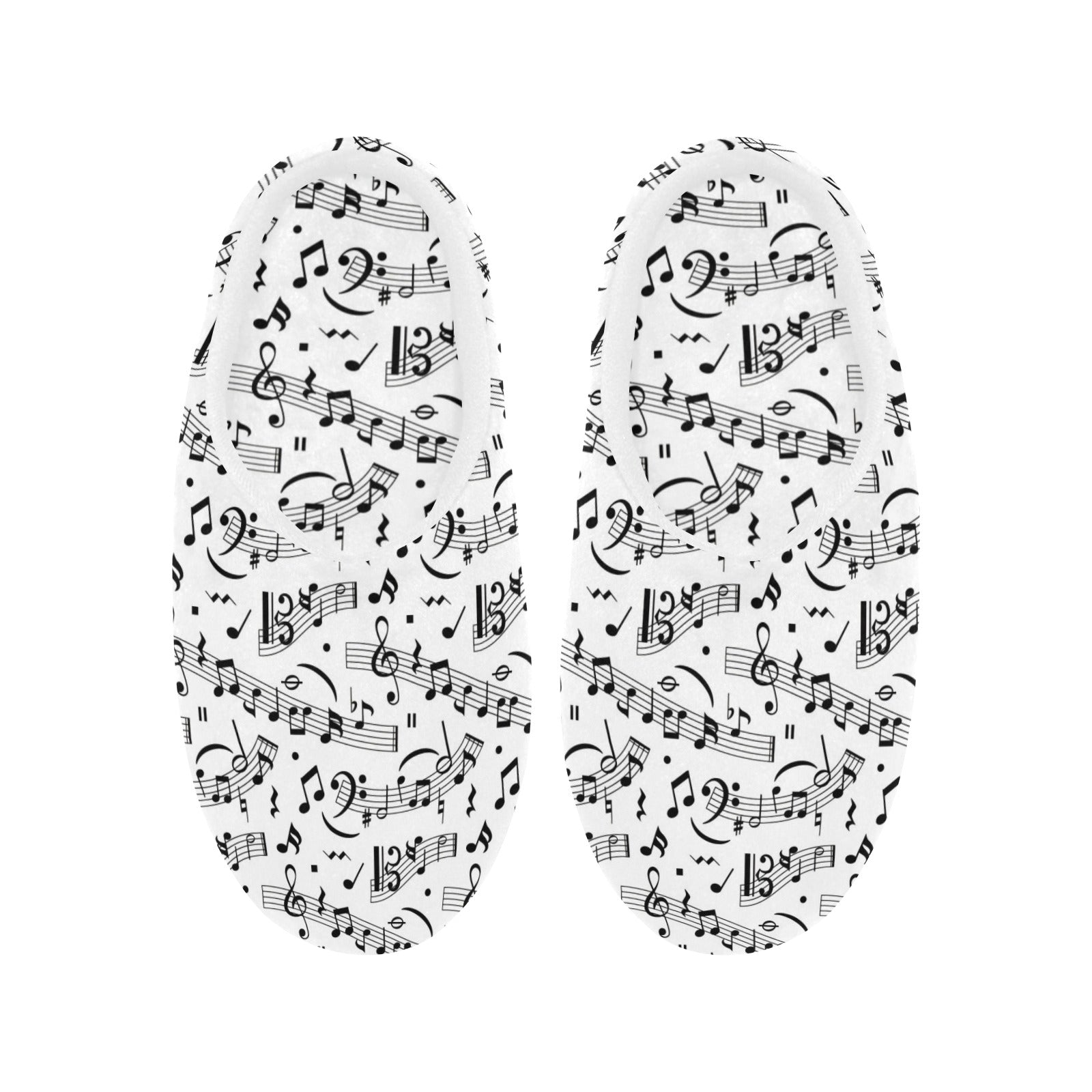 Music Pattern Women's Cotton Slippers
