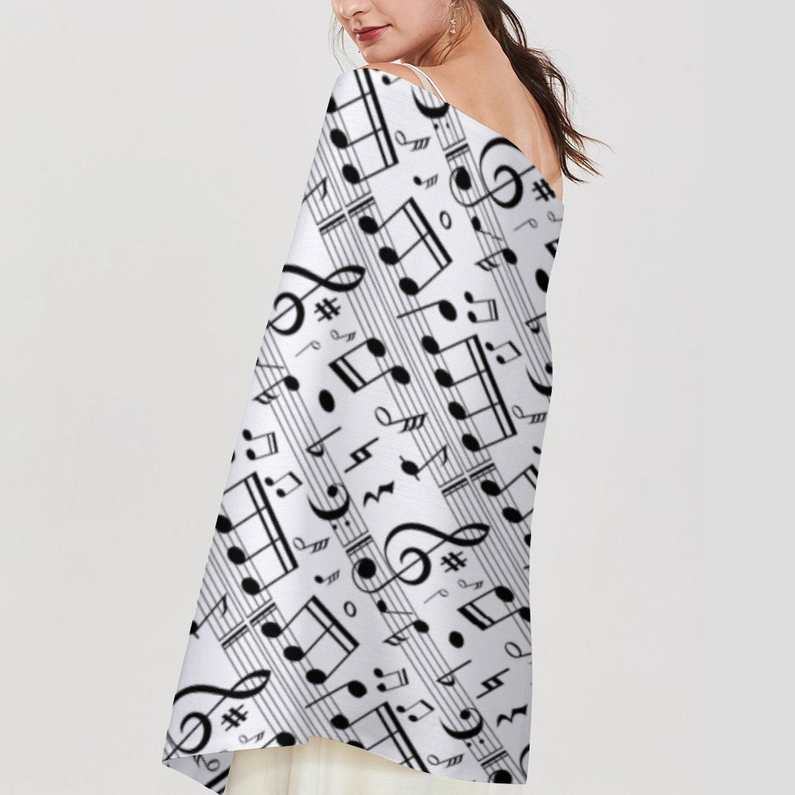 Music Scores Tassel Scarf