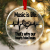 "Music Is Life" Heartbeats Crystal Hanging Ornament