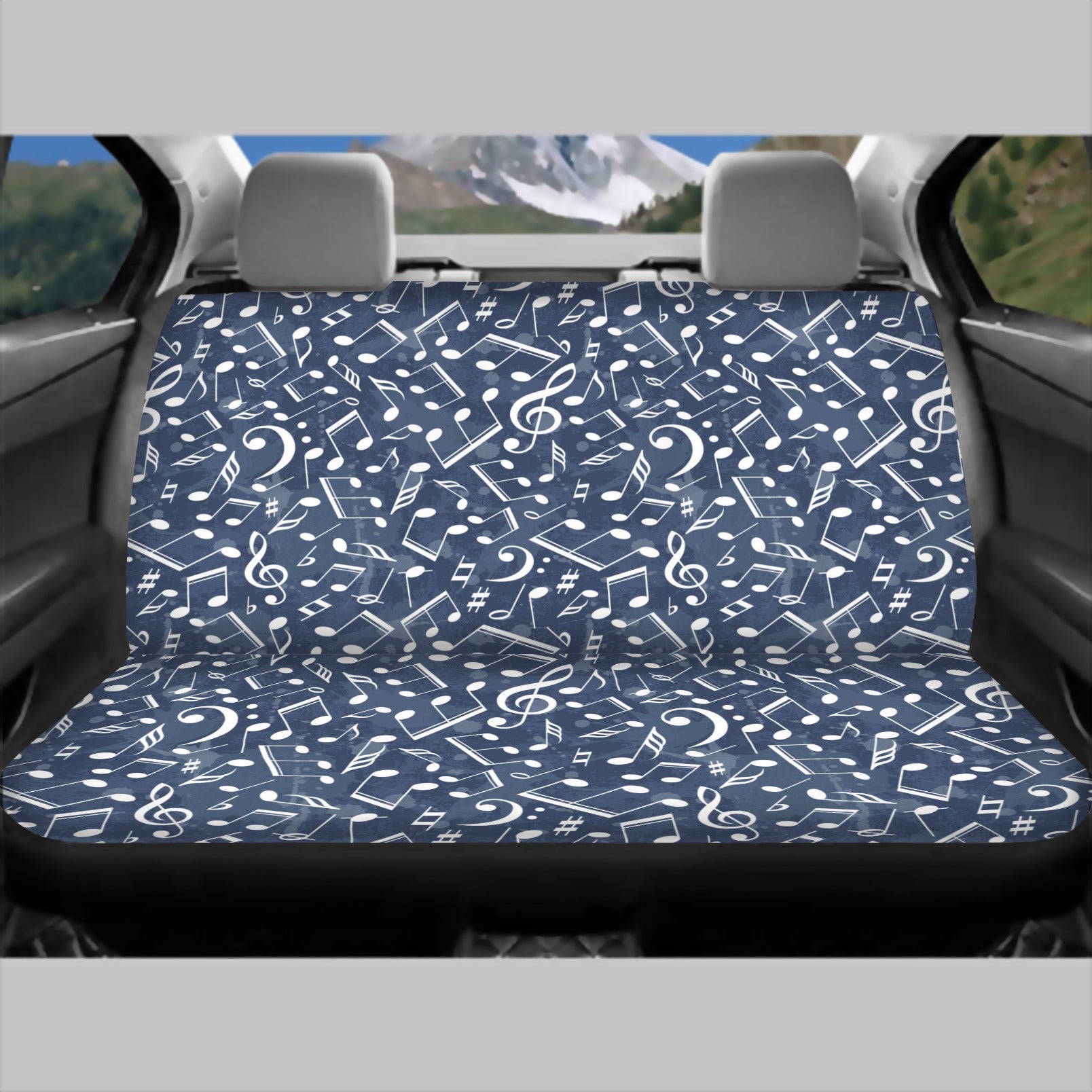 Music Blue Car Seat Cover (Full Set)