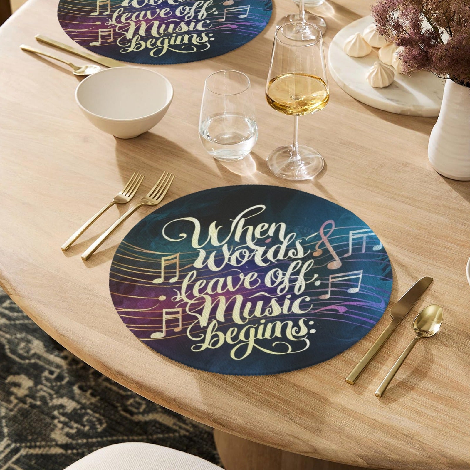 [USA Only] Music Begins Round Placemat