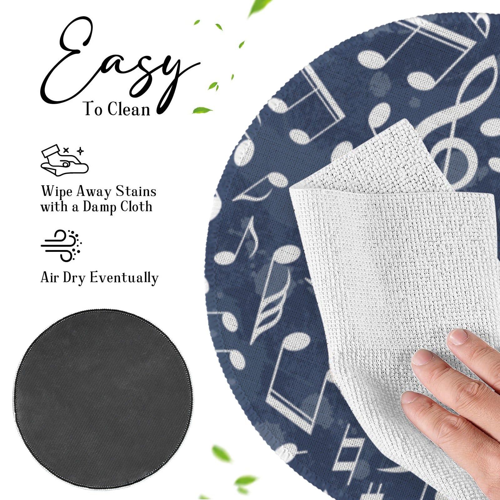 [USA Only] Music Blue Round Placemat