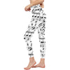 Music Scores White Women's High-Waisted Leggings